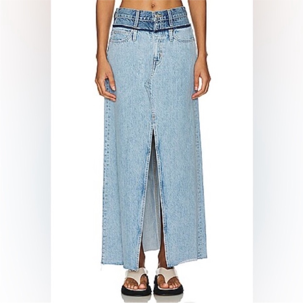 SLVRLAKE Sz 29 ReWork Dallas Denim Maxi Skirt In Twin Valley